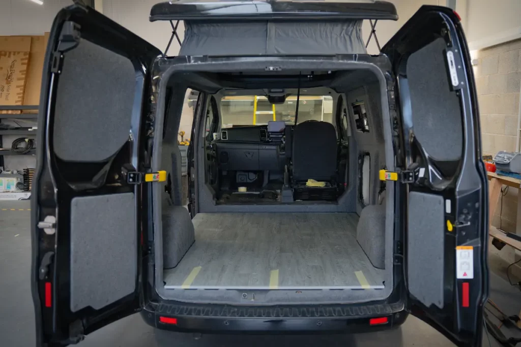 Ford Transit Custom stage one budget campervan conversion